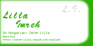 lilla imreh business card